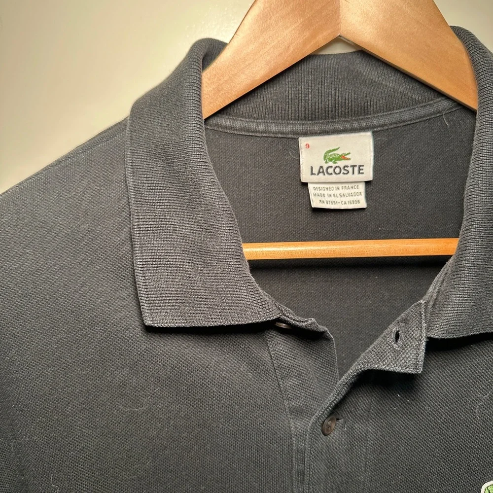 LACOSTE - Classic Black Polo, Men’s Size 3XL - Picture 4 of 9